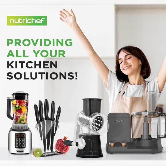 3-in-1 Hand Crank Cheese Grater & Vegetable Shredder with Strong Suction Base - Picture 3 of 7